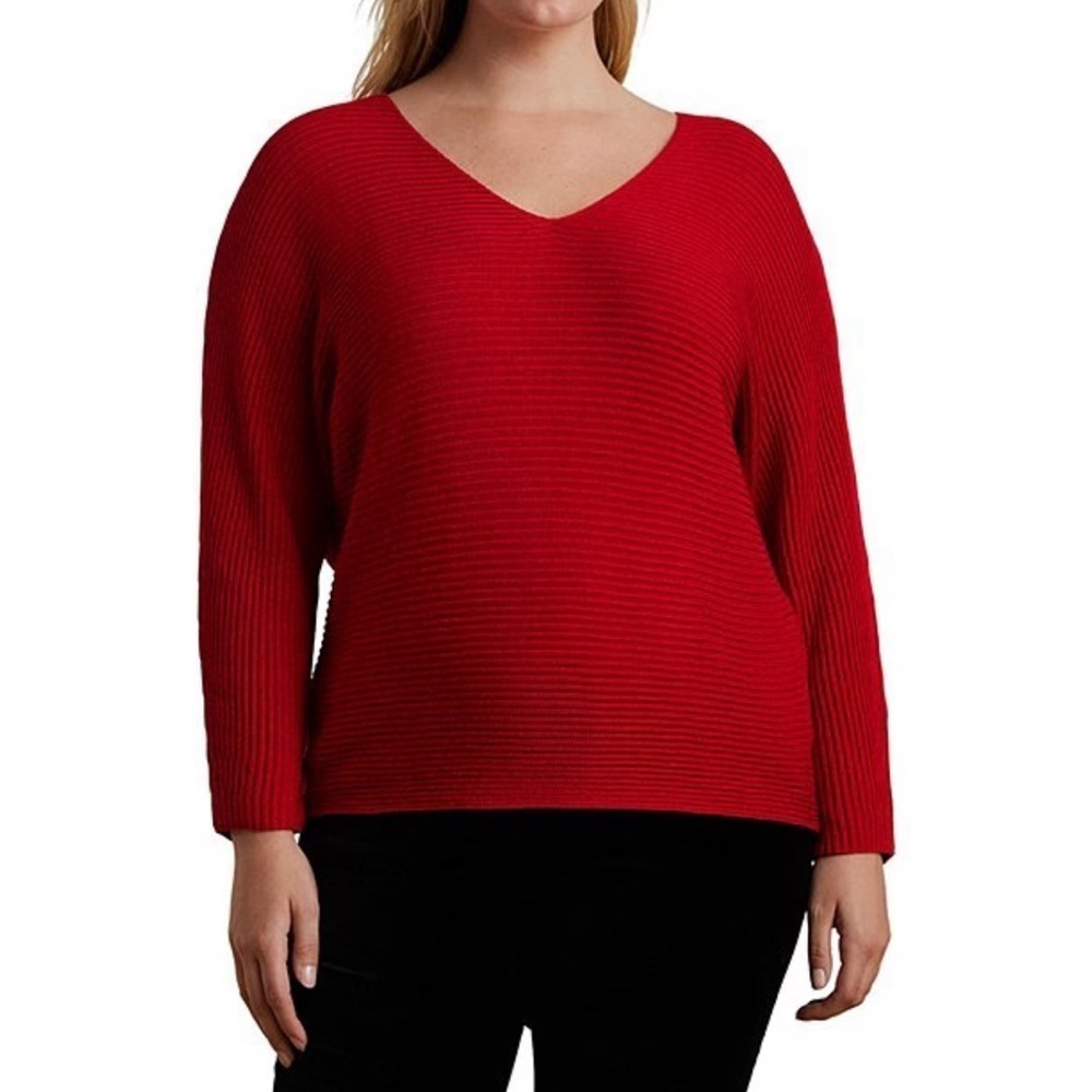 Ralph Lauren Black Label Red V-Neck Sweater